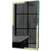 Specchio LED Verticale | Pulsante touch | Luce bianca calda - Reyze Serie Edge Modello 2